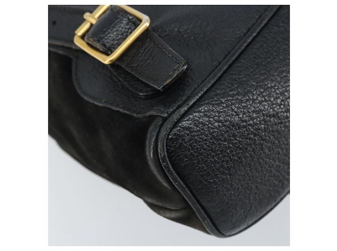 Bamboo Zaino in Bambù GUCCI Camoscio Nero Oro 003 1956 0030 Auth th6639 D'oro - vista 9