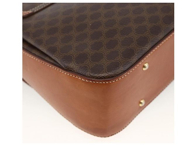 Céline Borsa a mano in tela Macadam CELINE in pelle PVC 2 in 1 marrone oro Auth YKZ459 D'oro - vista 19