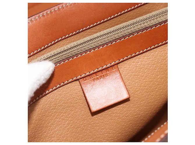 Céline Borsa a mano in tela Macadam CELINE in pelle PVC 2 in 1 marrone oro Auth YKZ459 D'oro - vista 21