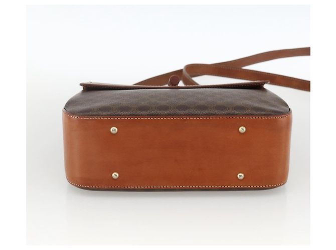 Céline Borsa a mano in tela Macadam CELINE in pelle PVC 2 in 1 marrone oro Auth YKZ459 D'oro - vista 5