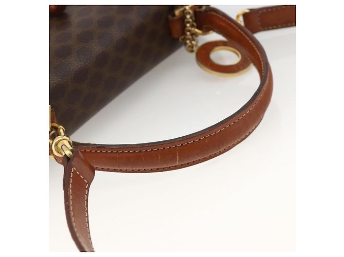 Céline Borsa a mano in tela Macadam CELINE in pelle PVC 2 in 1 marrone oro Auth YKZ459 D'oro - vista 7