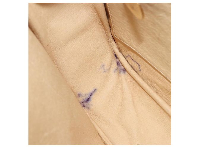 Céline Borsa a Spalla in Tela Macadam CELINE PVC Beige Oro Auth YKZ1474 D'oro - vista 11