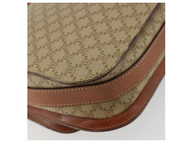 Céline Borsa a Spalla in Tela Macadam CELINE PVC Beige Oro Auth YKZ1474 D'oro - vista 17
