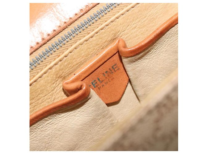 Céline Borsa a Spalla in Tela Macadam CELINE PVC Beige Oro Auth YKZ1474 D'oro - vista 19