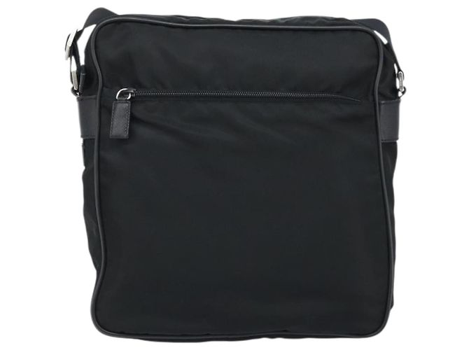 Borsa a Spalla PRADA in Nylon Nero Argento Autentica gh2029 - vista 13