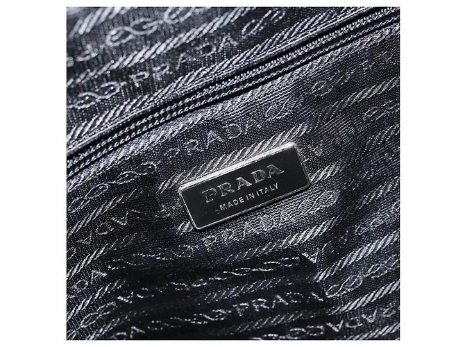 Borsa a Spalla PRADA in Nylon Nero Argento Autentica gh2029 - vista 19