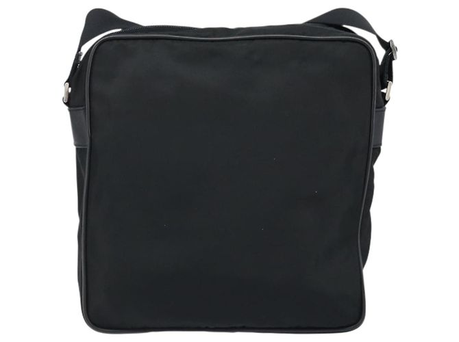 Borsa a Spalla PRADA in Nylon Nero Argento Autentica gh2029 - vista 2