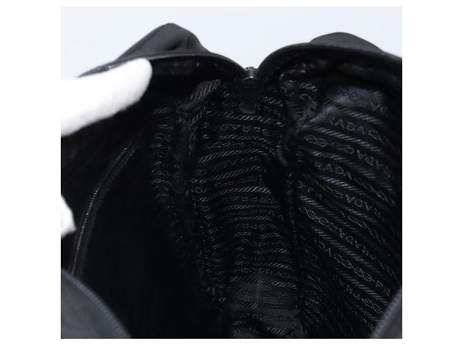 Borsa a Spalla PRADA in Nylon Nero Argento Autentica gh2029 - vista 20