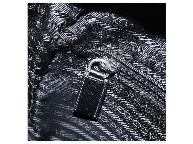 Borsa a Spalla PRADA in Nylon Nero Argento Autentica gh2029 - vista 22