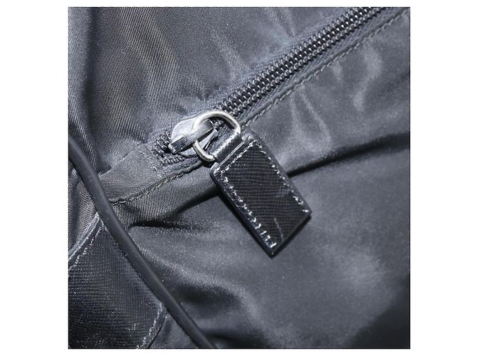 Borsa a Spalla PRADA in Nylon Nero Argento Autentica gh2029 - vista 24