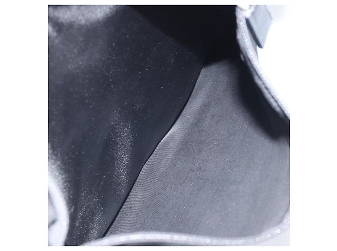 Borsa a Spalla PRADA in Nylon Nero Argento Autentica gh2029 - vista 25