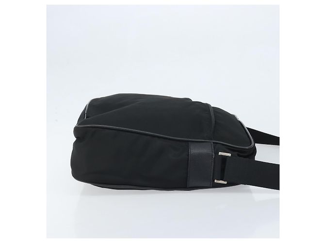 Borsa a Spalla PRADA in Nylon Nero Argento Autentica gh2029 - vista 3