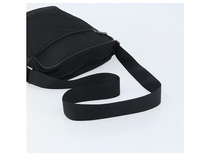 Borsa a Spalla PRADA in Nylon Nero Argento Autentica gh2029 - vista 7