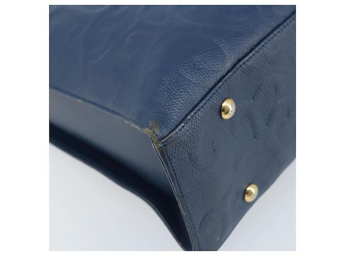 Saint Laurent Borsa Tote in Pelle Blu Oro Auth YKZ120 D'oro - vista 14