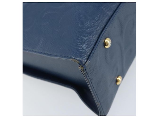 Saint Laurent Borsa Tote in Pelle Blu Oro Auth YKZ120 D'oro - vista 16