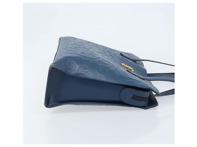 Saint Laurent Borsa Tote in Pelle Blu Oro Auth YKZ120 D'oro - vista 3