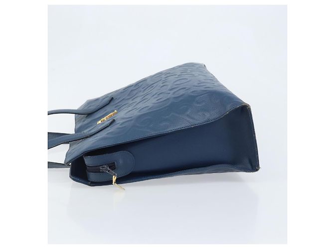 Saint Laurent Borsa Tote in Pelle Blu Oro Auth YKZ120 D'oro - vista 4