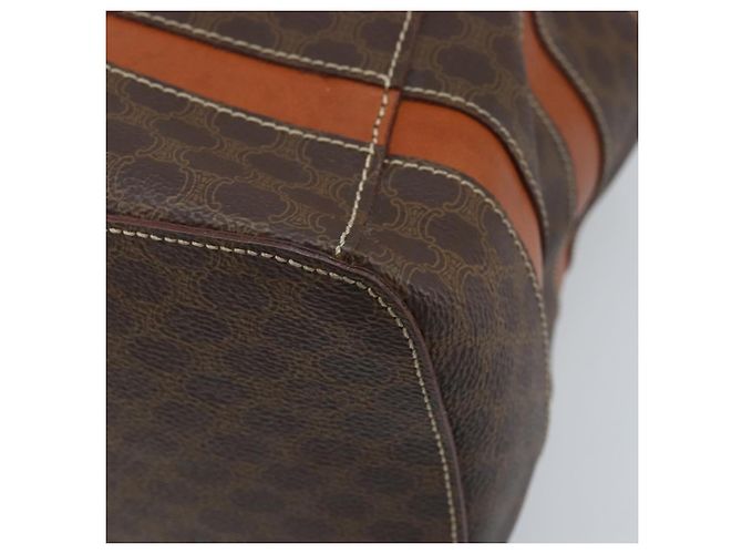 Céline CELINE Macadam Canvas Backpack PVC Leather Brown Gold Auth gh1897 Golden - view 16