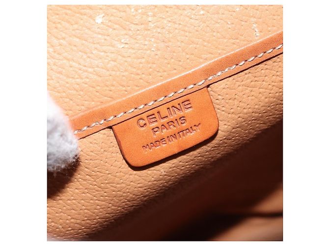 Céline CELINE Macadam Canvas Backpack PVC Leather Brown Gold Auth gh1897 Golden - view 21