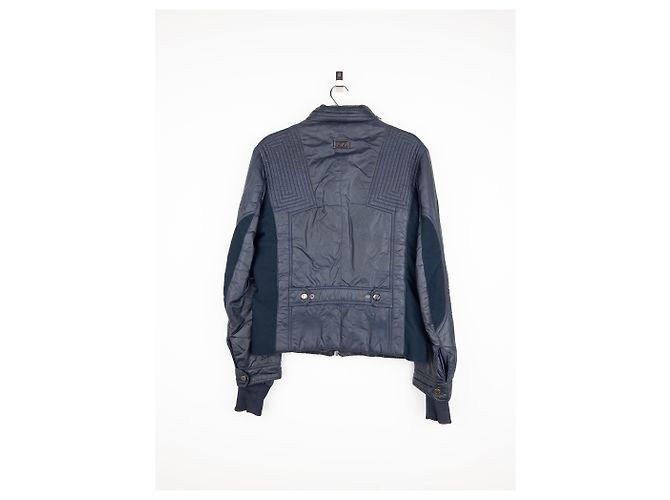 Biker Puffer Jacke Dolce & Gabbana AW04 Marineblau - Ansicht 2