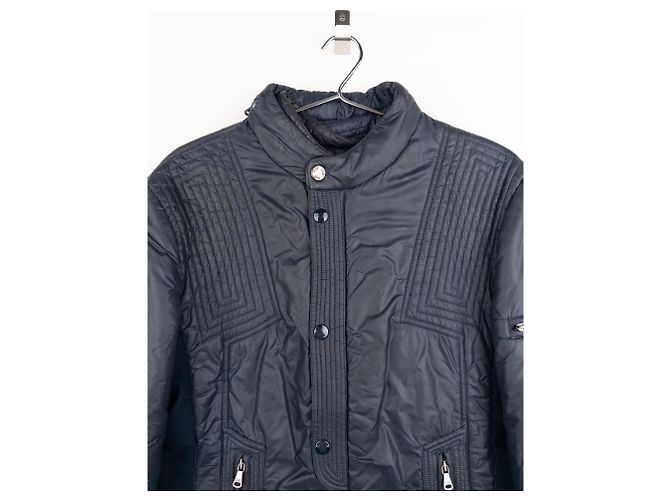 Biker Puffer Jacke Dolce & Gabbana AW04 Marineblau - Ansicht 3