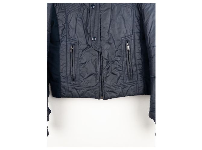 Biker Puffer Jacke Dolce & Gabbana AW04 Marineblau - Ansicht 4