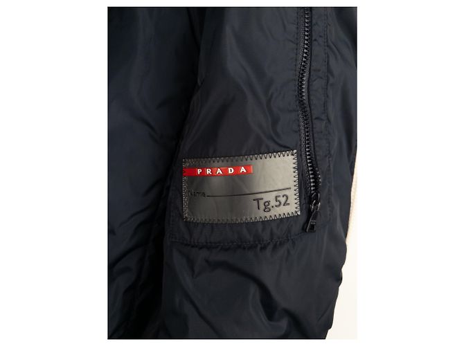 Prada AW08 Linea Rossa Sports Biker Shirring Puffer Jacke - Ansicht 7