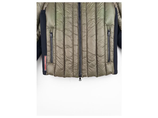 Prada AW11 Technical Biker Puffer Jacket Green - view 4
