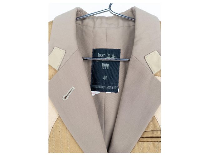 Blazer híbrido patchwork 'Inside Out' de Jean Paul Gaultier AW89 Beige - vista 7