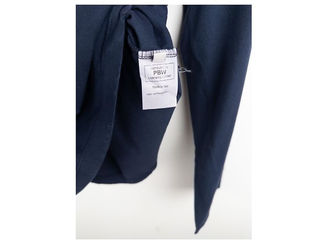 Balmain by Olivier Rousteing 2010s Distressed Henley Button Longsleeve Shirt Navy blue - view 10
