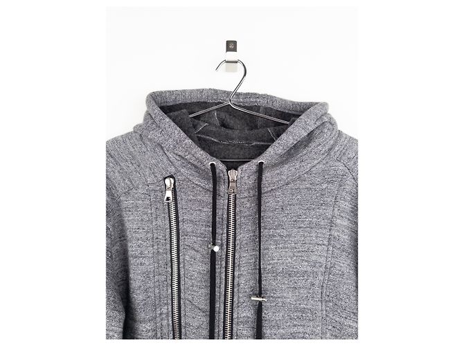 Balmain by Olivier Rousteing 2010s Double-Zip Biker Hoodie Jacket - view 3