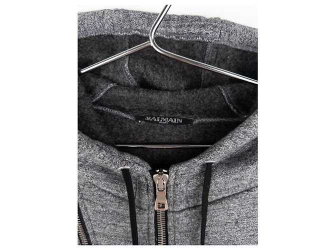 Balmain by Olivier Rousteing 2010s Double-Zip Biker Hoodie Jacket - view 7