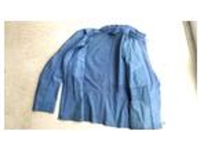 Autre Marque Blaue Lederjacke im Military Look - Ansicht 6