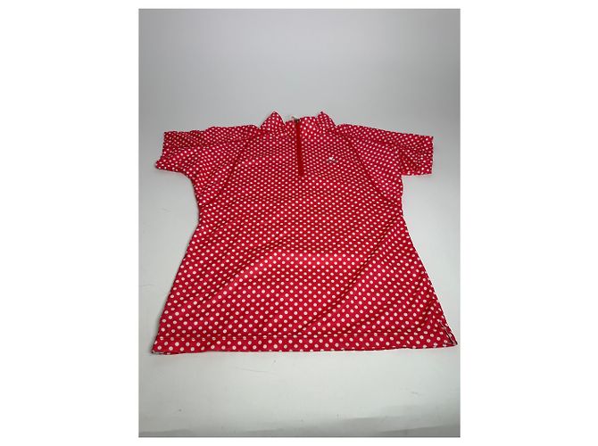 Polo vintage Courreges a pois rosso e bianco M - vista 6