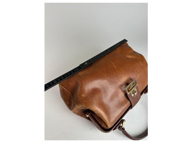 Vintage Givenchy GV3 Lederhandtasche braun - Ansicht 10