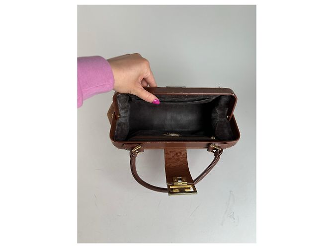 Vintage Givenchy GV3 Lederhandtasche braun - Ansicht 4