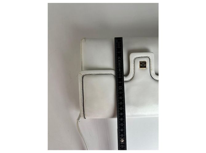 Vintage Givenchy Mehrweg-Ledertasche Weiß - vista 13