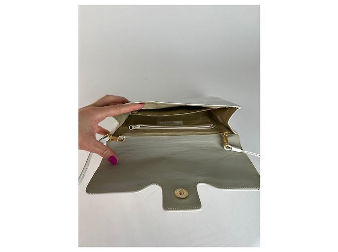 Vintage Givenchy Mehrweg-Ledertasche Weiß - vista 3