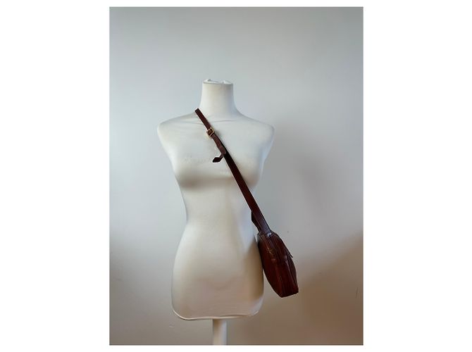 Vintage Givenchy Schlangenprägung Leder Umhängetasche Braun - Ansicht 10