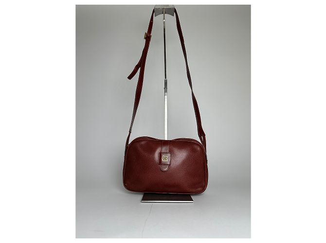 Vintage Givenchy Schlangenprägung Leder Umhängetasche Braun - Ansicht 11