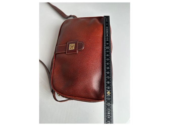 Vintage Givenchy Schlangenprägung Leder Umhängetasche Braun - Ansicht 14