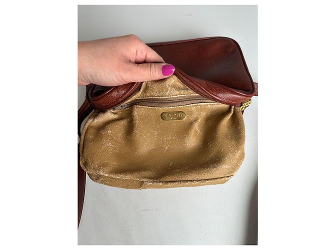 Vintage Givenchy Schlangenprägung Leder Umhängetasche Braun - Ansicht 4