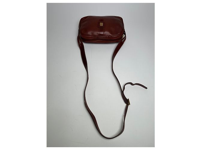 Vintage Givenchy Schlangenprägung Leder Umhängetasche Braun - Ansicht 7
