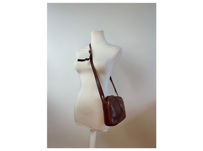 Vintage Givenchy Schlangenprägung Leder Umhängetasche Braun - Ansicht 9