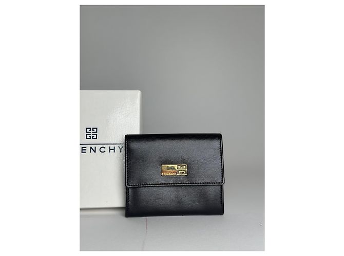 Vintage Givenchy Leather Wallet Black Brown - view 3
