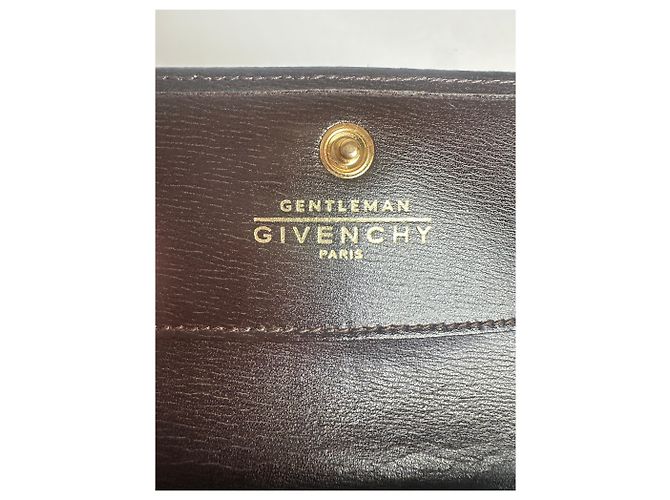 Vintage Givenchy Leather Wallet Black Brown - view 5