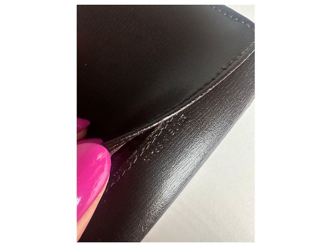 Vintage Givenchy Leather Wallet Black Brown - view 6
