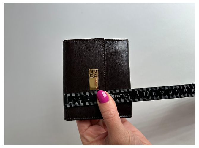 Vintage Givenchy Leather Wallet Black Brown - view 7