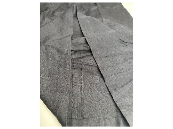 Vintage Givenchy Leinenkleid schwarz M - Ansicht 11