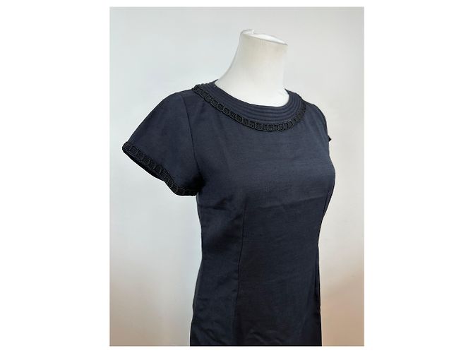 Vintage Givenchy Leinenkleid schwarz M - Ansicht 15
